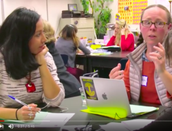 Three teachers in collaborative inquiry conversation