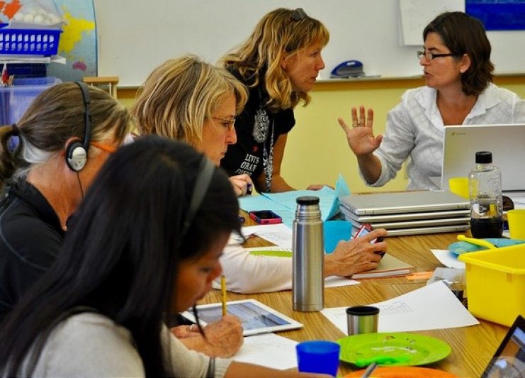 Teachers at work during an inquiry session