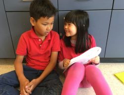 two kids reading